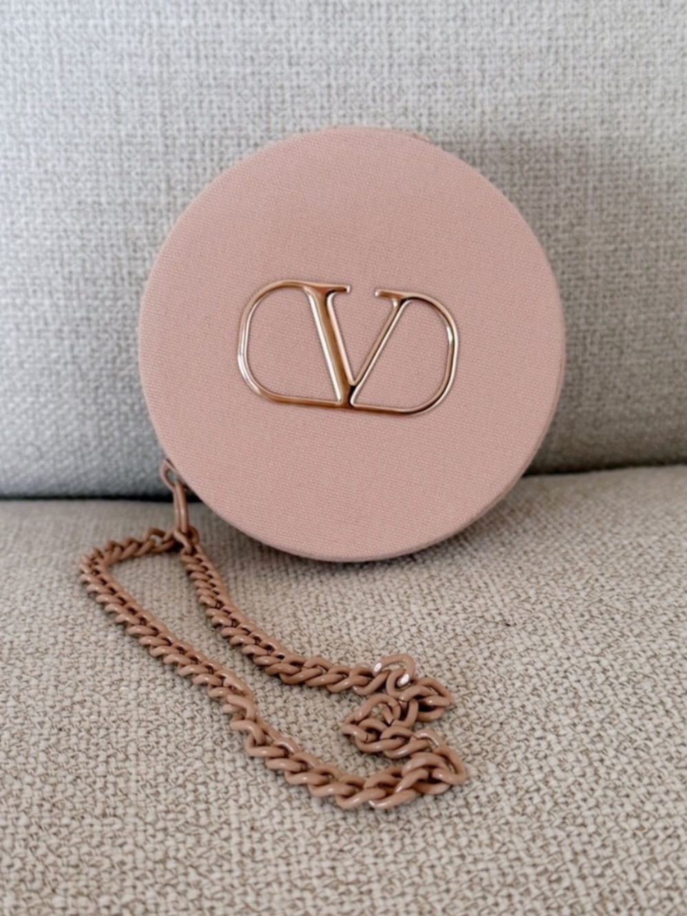 Valentino Blush Pink Round Cushion Case